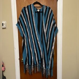 POL  Striped Fringe Cardigan Winter must